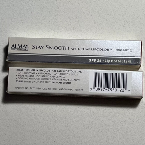 2x ALMAY Stay Smooth Anti-Chap Lipcolor with SPF 25 - Lip Protectant #TAWNY - Picture 4 of 7